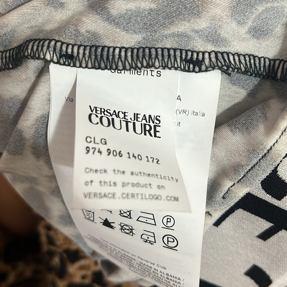 VERSACE JEANS COUTURE animal print logo top - Picture 9 of 12